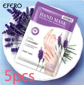 Lavender Hand Mask Gloves Horny Hand Mask Cross-Border (Option: Purple-5PCS)