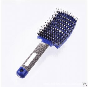 Hairbrush Anti Klit Brushy Haarborstel Women Detangler Hair Brush Bristle Nylon Scalp Massage  Teaser Hair Brush Comb (Option: Blue-Brush-1pc)