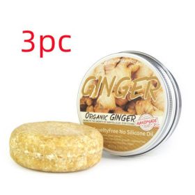 Ginger Shampoo Soap Anti-dandruff Refreshing (Option: 3pcs 60g Ginger)